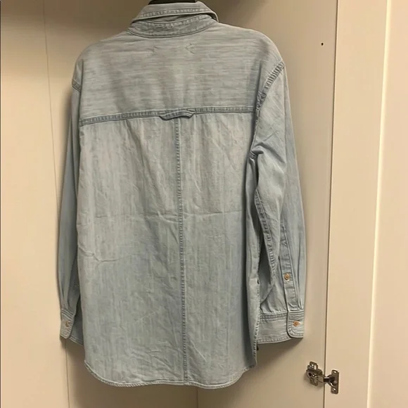 Outerknown Blue Button Down Shirt The Weekend Shirt - Picture 5 of 7